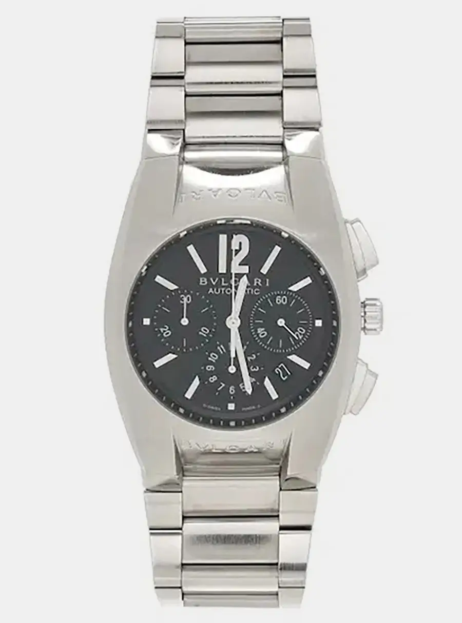 Bvlgari Ergon EG 40 S CH Black Stainless Steel Automatic Men's Wristwatch 40mm