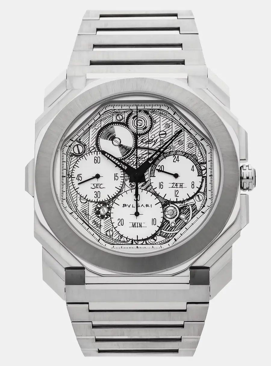 Bvlgari Octo Finissimo 104192 Silver Stainless Steel Automatic Men's Wristwatch 43mm