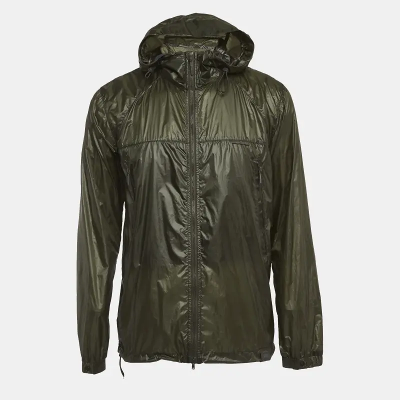 Canada Goose Green Nylon Zip-Up Hooded Jacket M