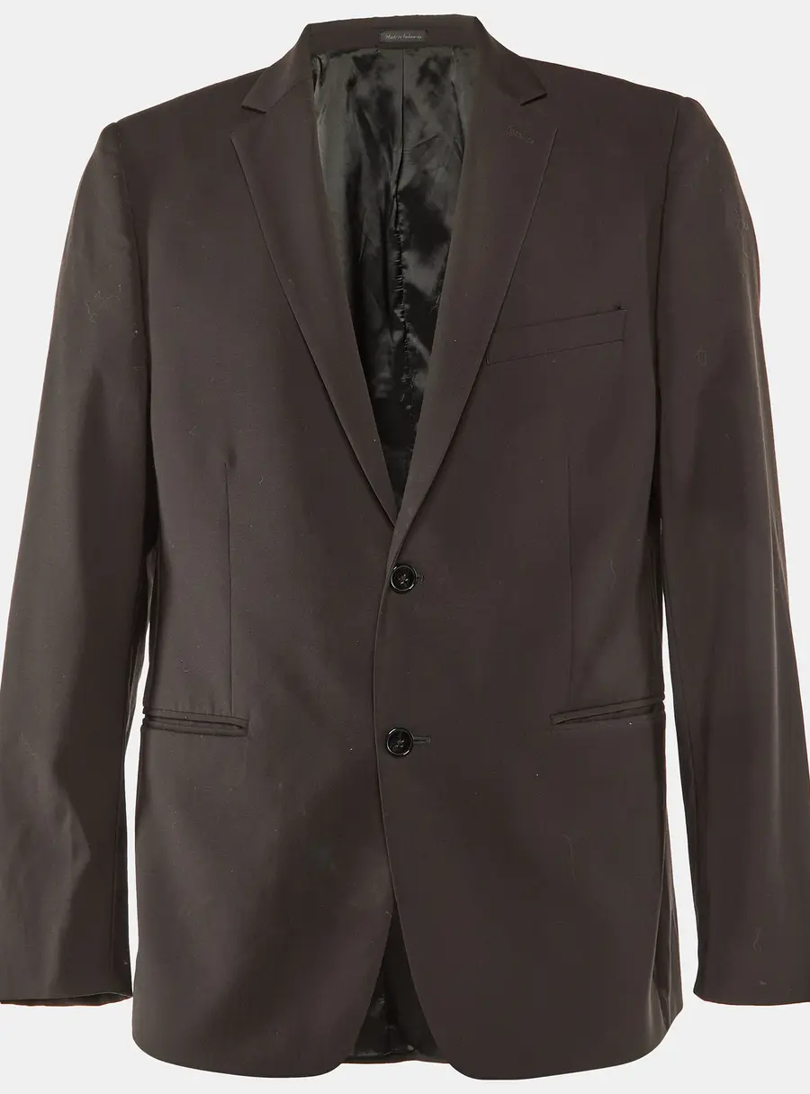 Calvin Klein Brown Wool Regular Fit Blazer L