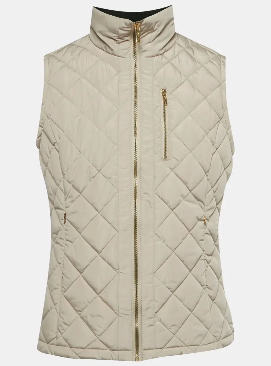 Calvin Klein Beige Nylon Quilted Vest L