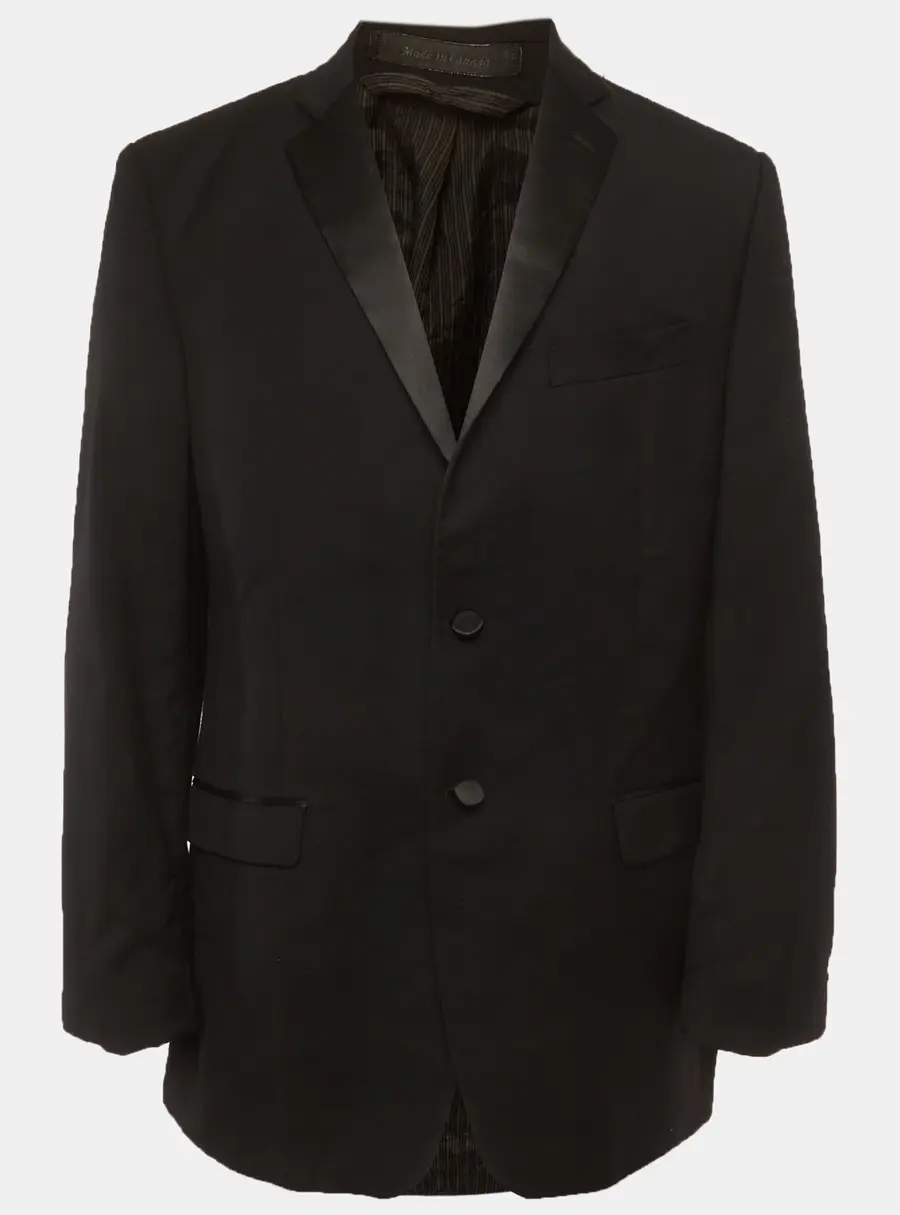Calvin Klein Black Wool Slim Fit Blazer L