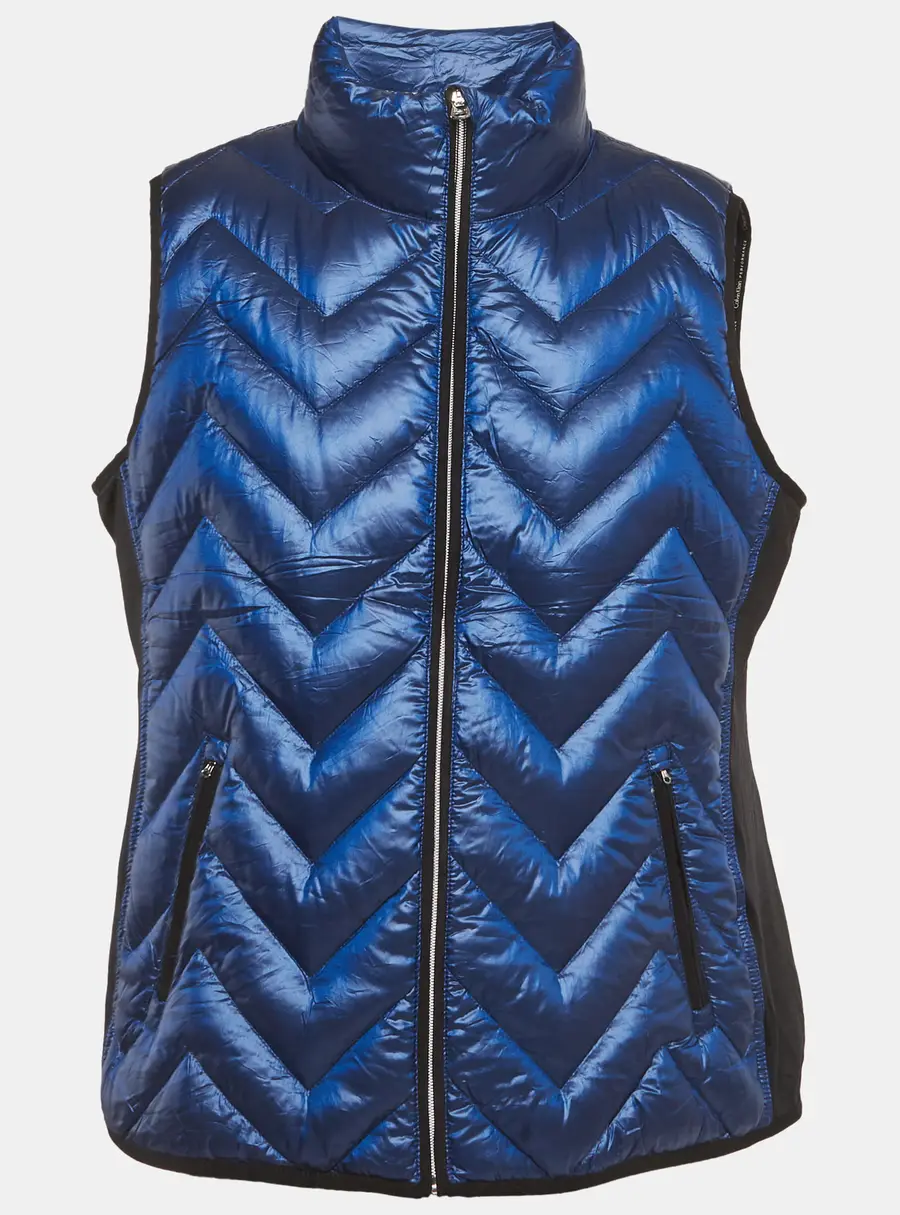 Calvin Klein Blue Synthetic Quilted Down Gilet XXL