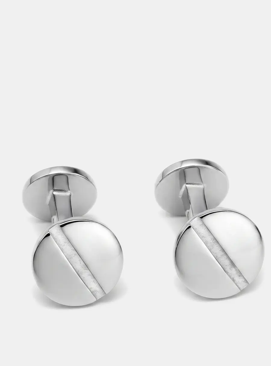 Cartier Santos de Cartier Screw Motif Sterling Silver Cufflinks