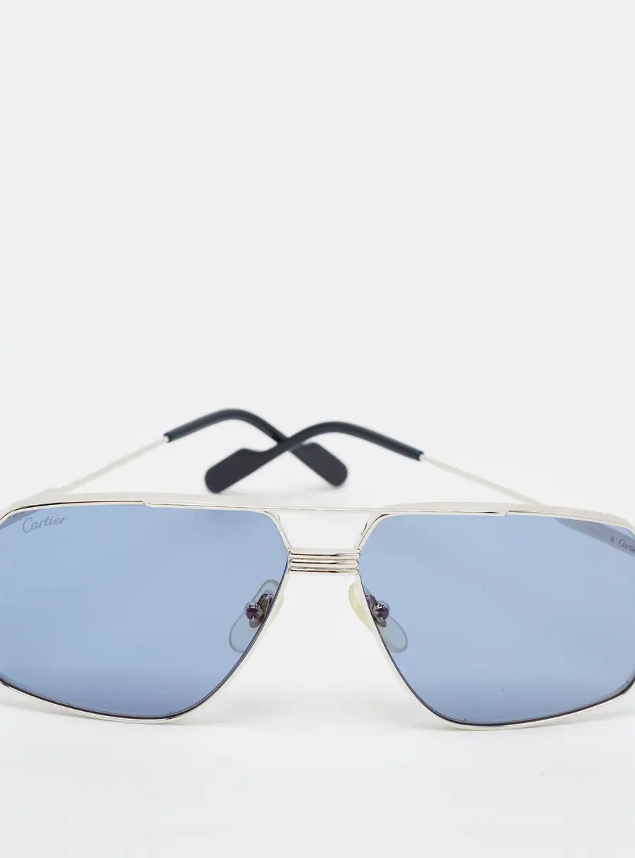 Cartier Blue/Silver Tone Premiere De Cartier CT0270S Sunglasses