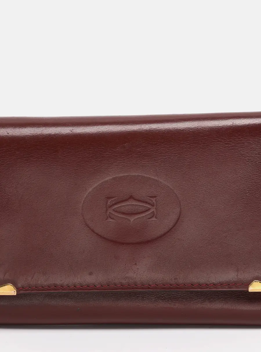 Cartier Key Holder Burgundy Leather