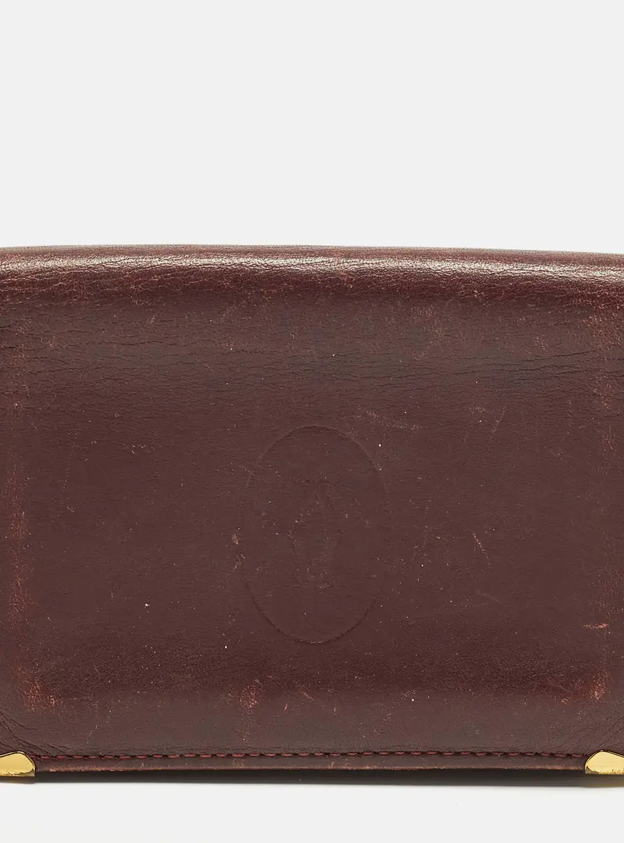 Cartier Must de Cartier Burgundy Leather Card Holder