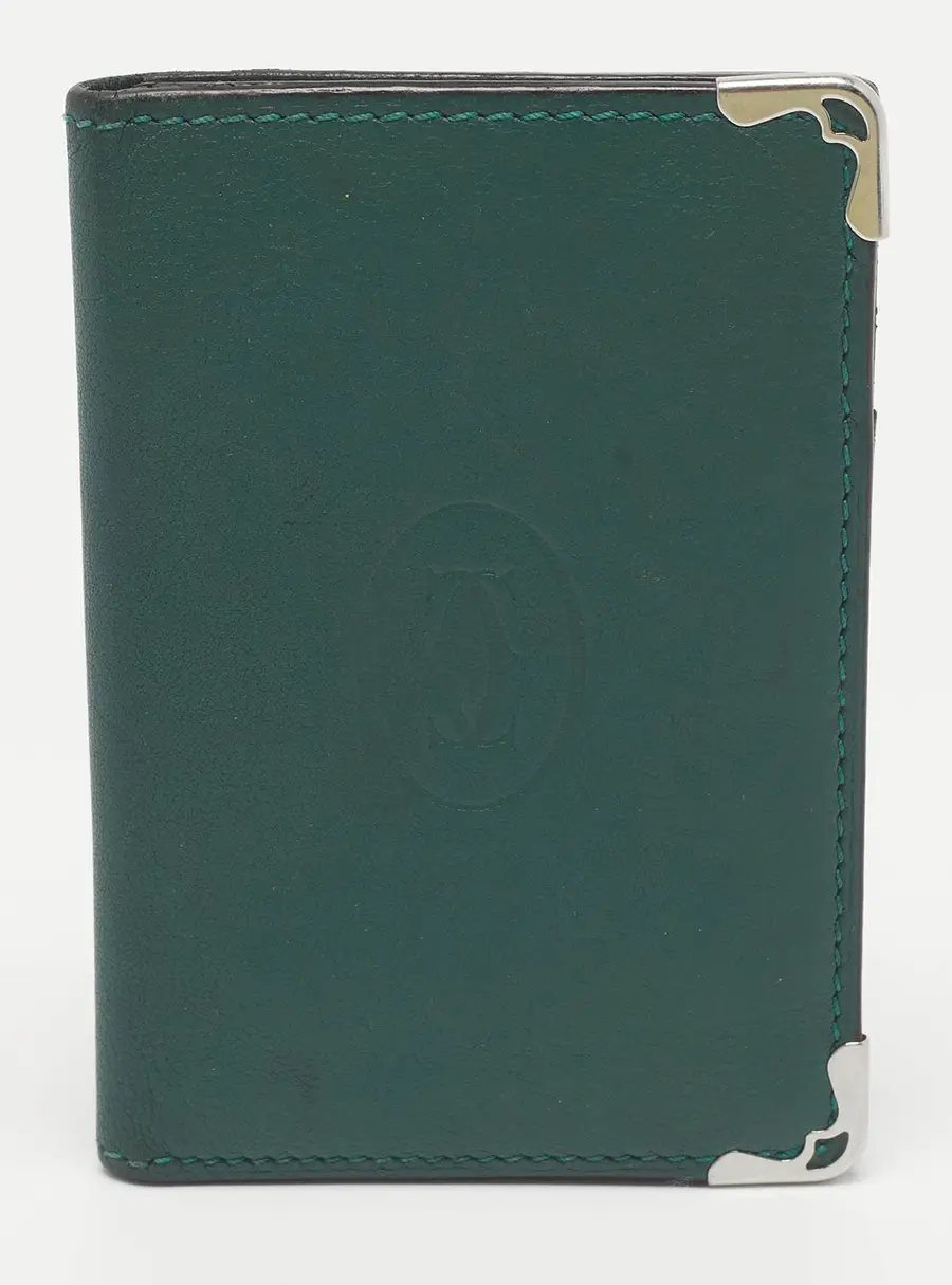 Cartier Must de Cartier Green Leather Card Holder