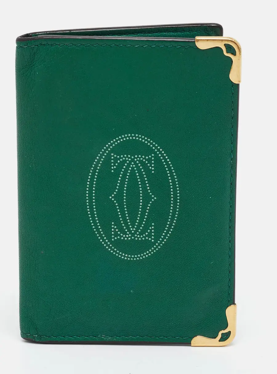 Cartier Must de Cartier Green Leather Card Holder
