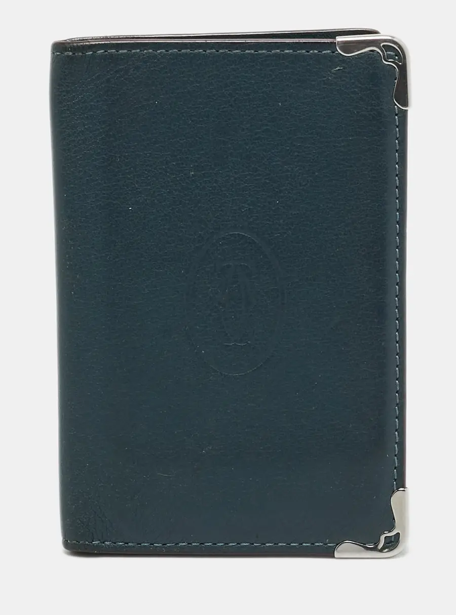 Cartier Must de Cartier Slate Blue Leather Card Holder