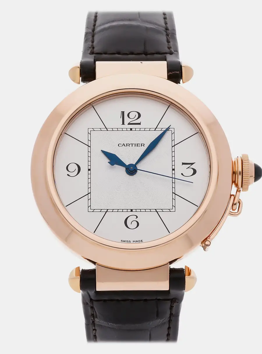 Cartier Pasha W3019351 Automatic Silver Dial 18k Rose Gold Stainless Steel Men's Wristwatch 42mm