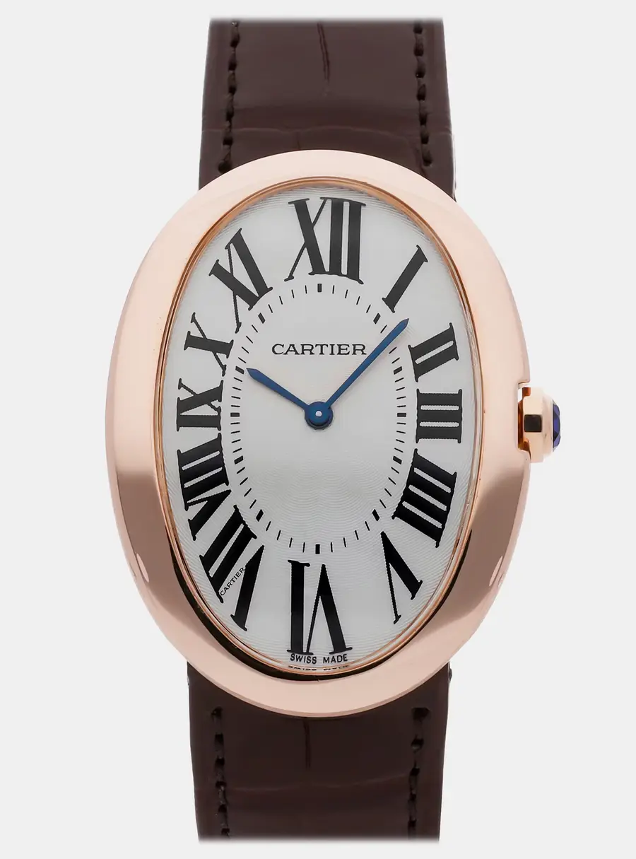 Cartier Baignoire W8000002 White 18K Rose Gold Manual winding Men's Wristwatch 44mm
