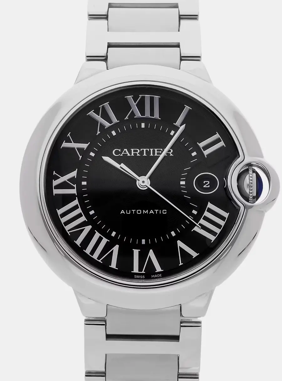 Cartier Ballon Bleu W6920042 Black Stainless Steel Automatic Men's Wristwatches 42mm