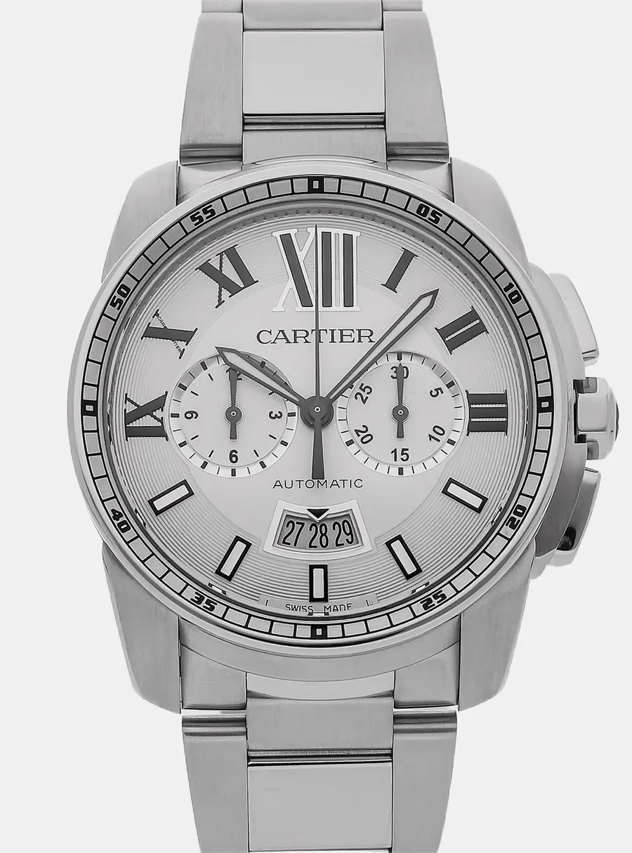 Cartier Caliber de Cartier WSCA0014 Silver Stainless Steel Automatic Men's Wristwatches 42mm