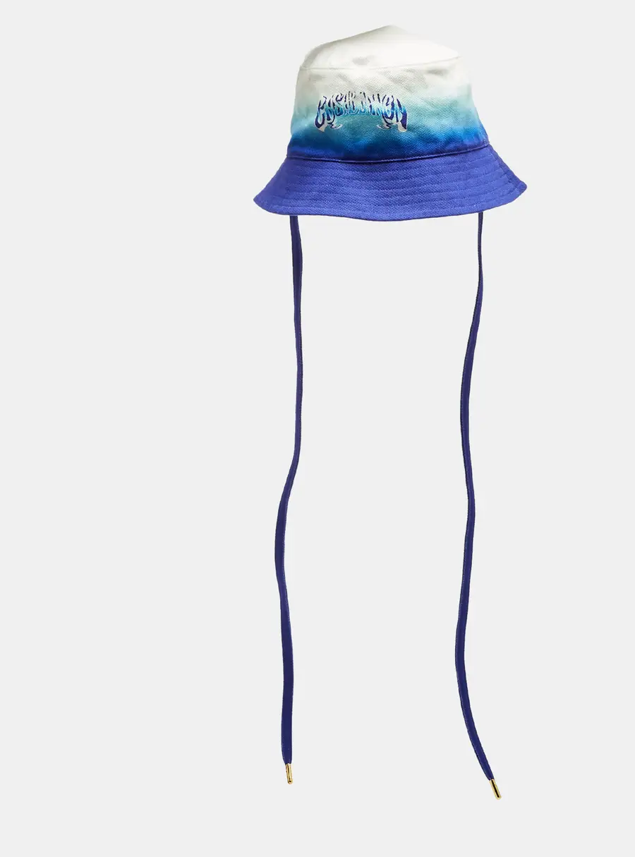 Casablanca Gradient Faded Cotton Logo Printed Chin Straps Bucket Hat S/M