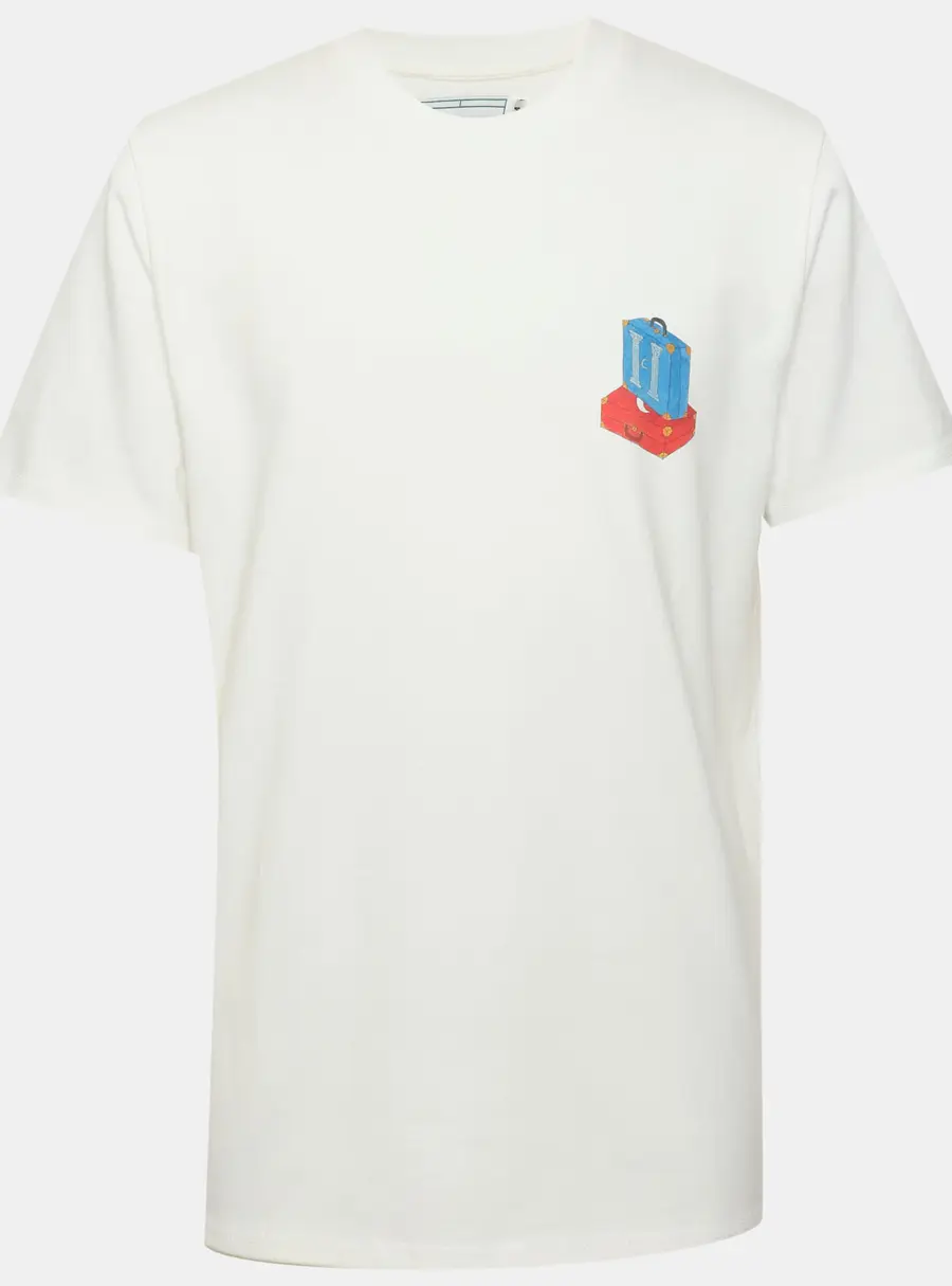 Casablanca Casa Cream Graphic Printed Jersey T-Shirt M