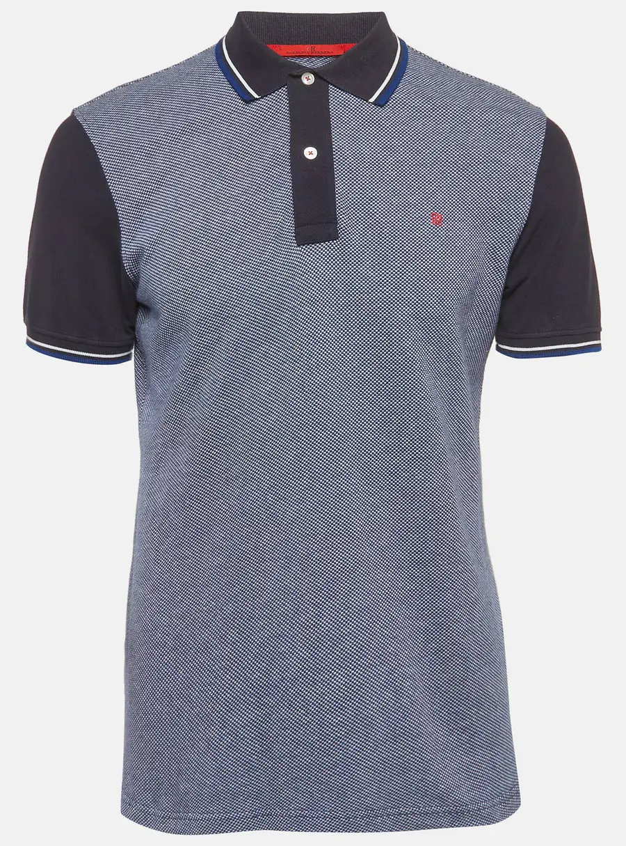 CH Carolina Herrera Navy Blue Cotton Pique Polo T-Shirt L