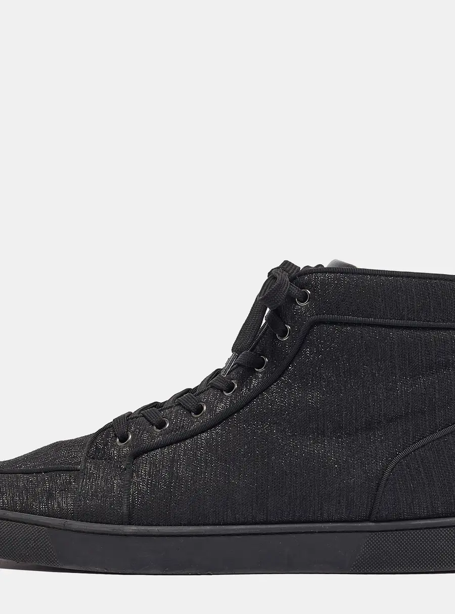 Christian Louboutin Black Canvas Rantus Orlato High Top Sneakers Size 46
