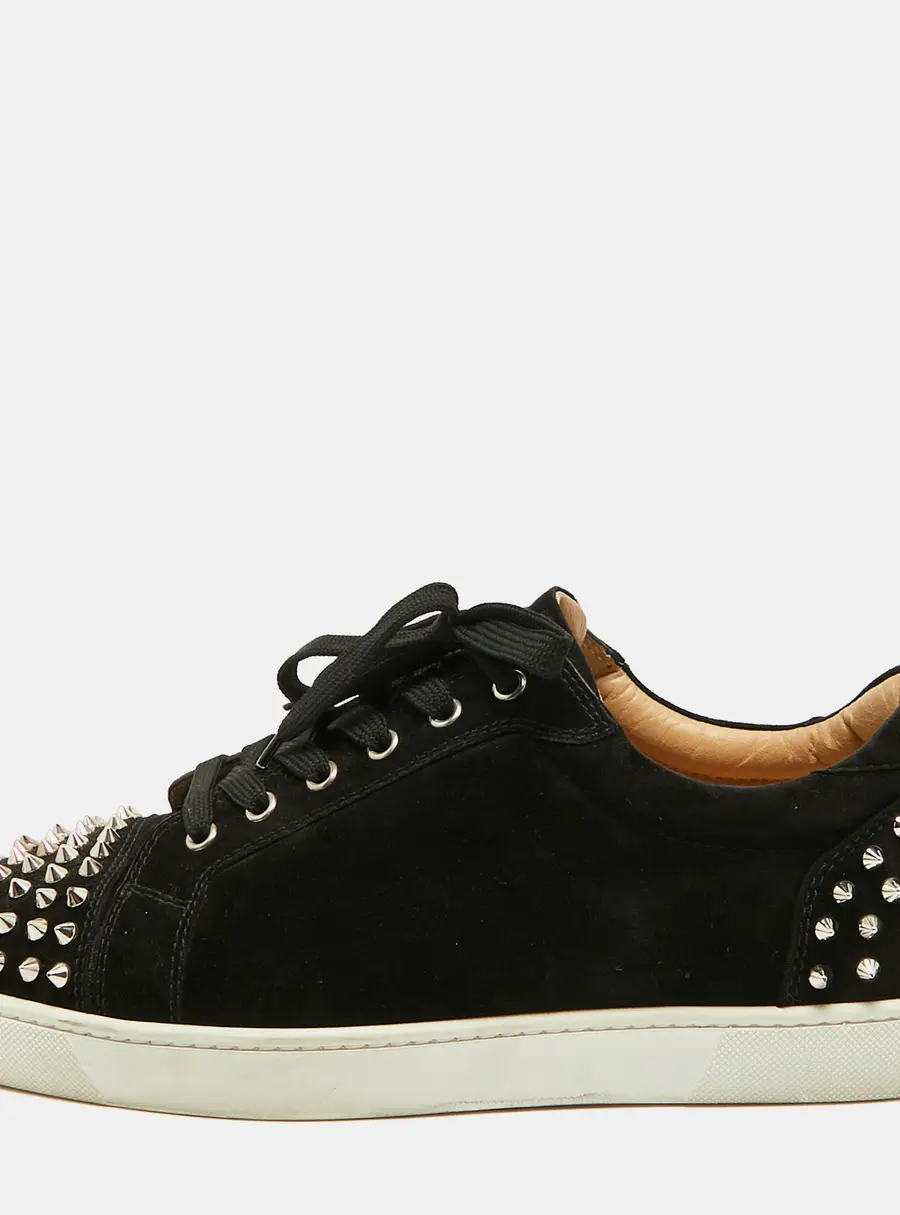 Christian Louboutin Vieira Size 46 Black Suede Low Top Sneakers