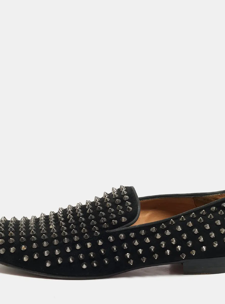 Christian Louboutin Rollerboy Size 44.5 Black Suede Loafers