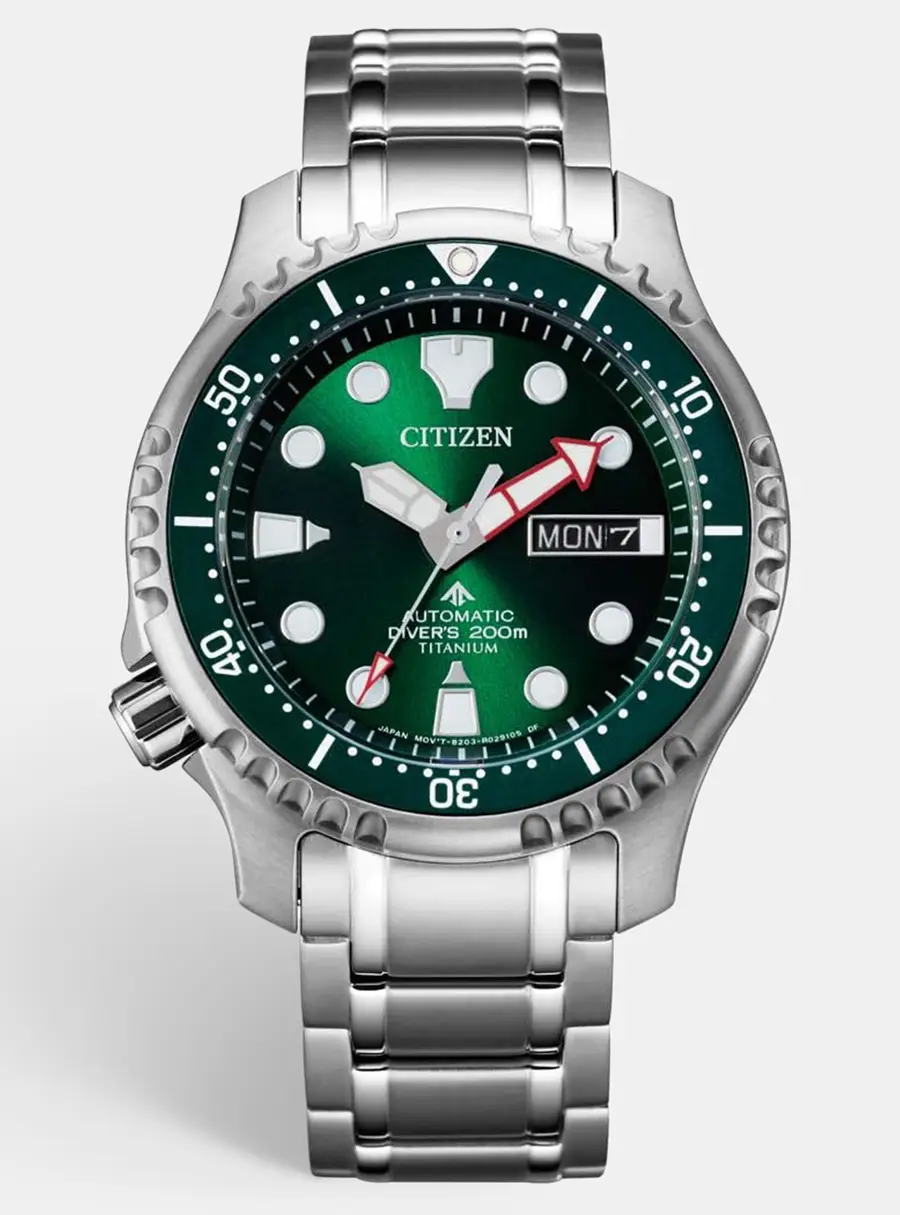 Citizen Promaster NY0100-50X Green Dial Titanium Men's Wristwatch 42 mm