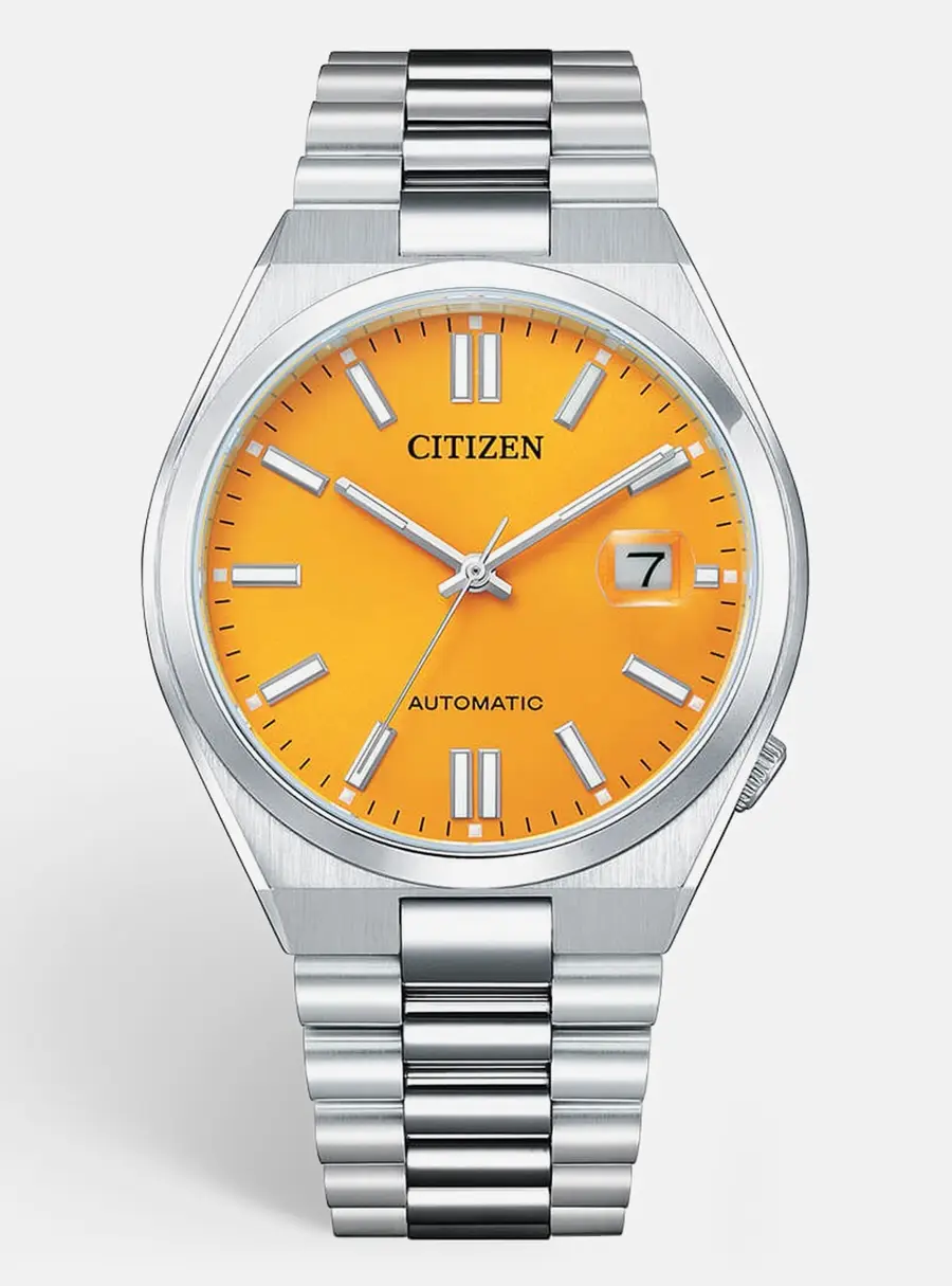 Citizen Tsuyosa NJ0150-81Z Yellow Dial Stainless Steel Men's Wristwatch 40 mm