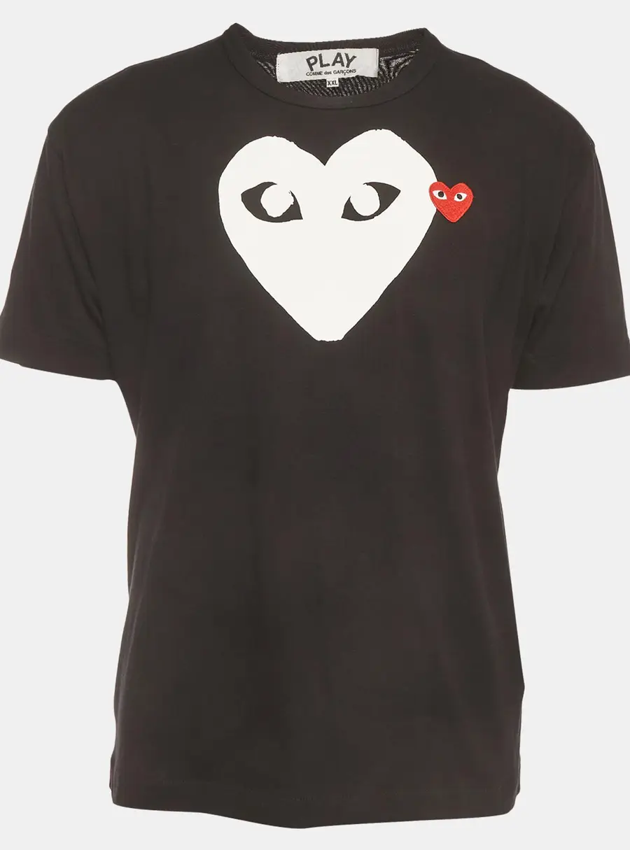 Comme des Garçons PLAY Black Heart Graphic Jersey T-Shirt XL