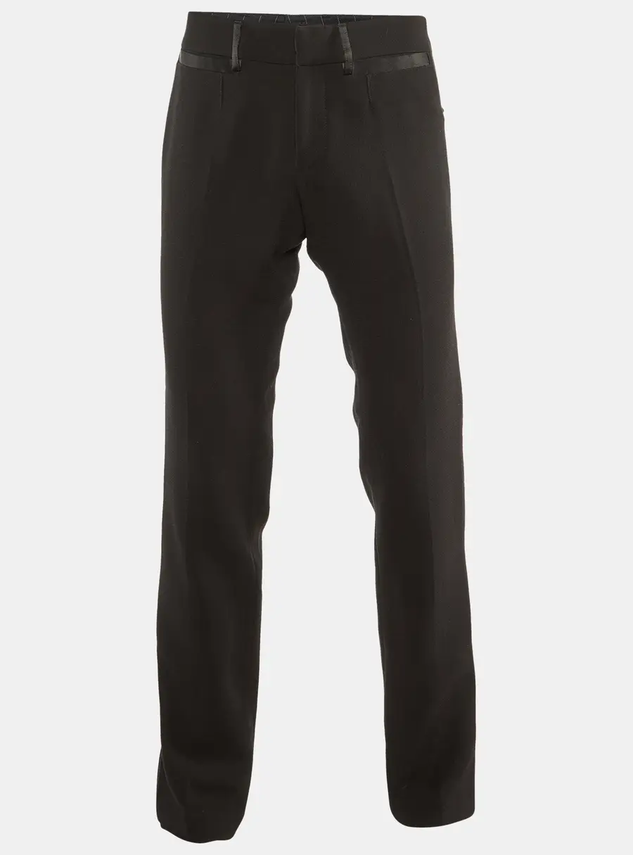 D&G Black Wool Crepe Tailored Pants M/Waist 33"