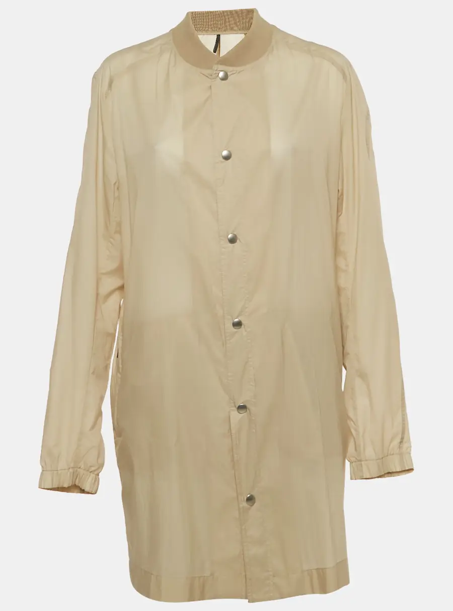 Dior Homme Cream Nylon Semi Sheer Short Coat M