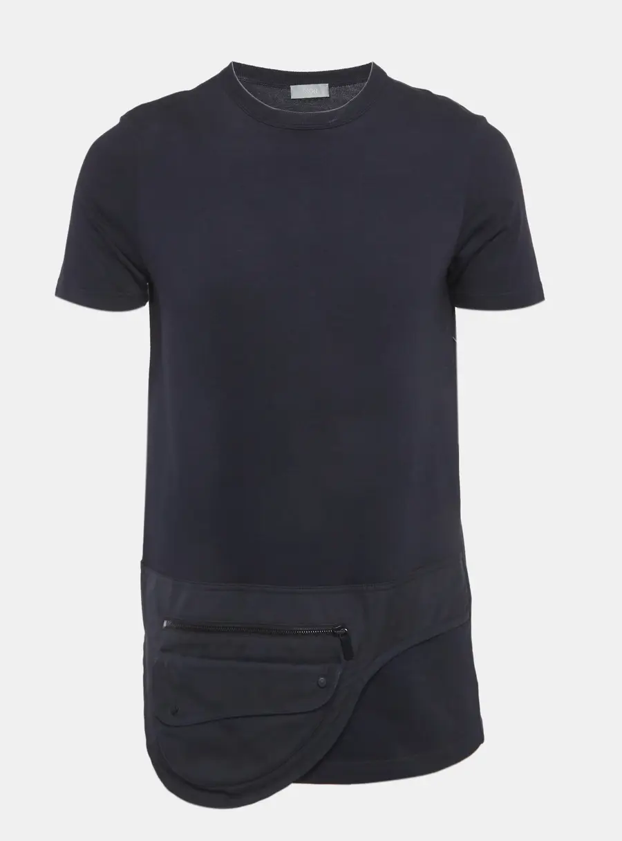 Dior Homme Blue Jersey Pocket Detail T-Shirt S