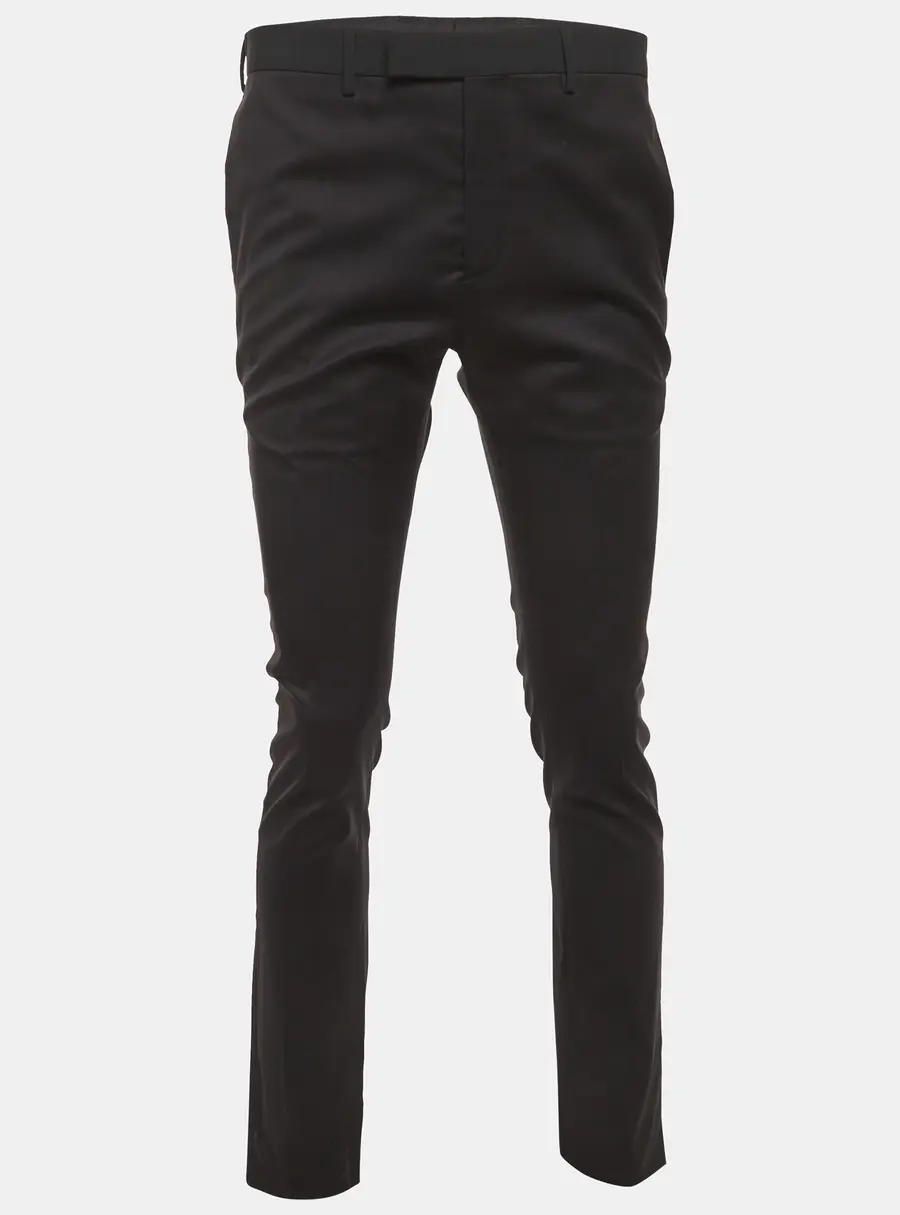 Dior Homme Black Gabardine Formal Trousers M