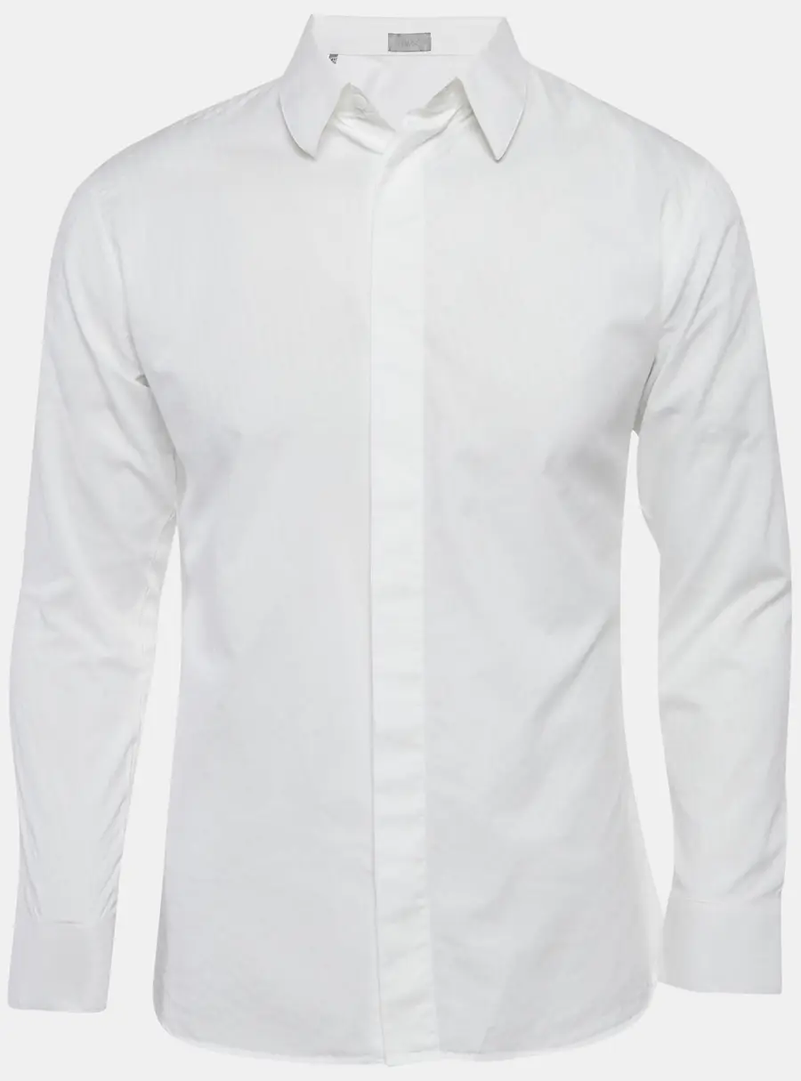 Dior Homme Jacquard Cotton Long Sleeve Shirt L