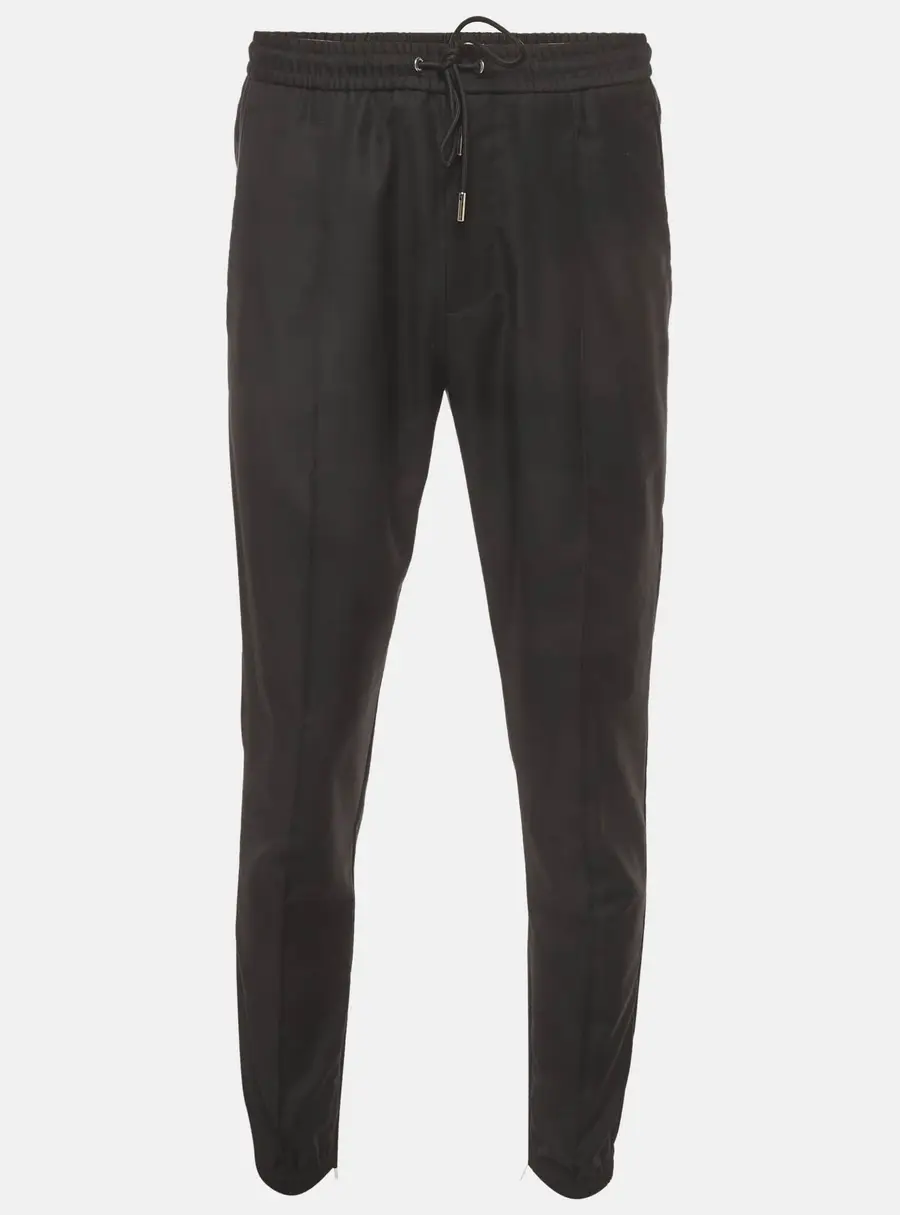 Dior Homme Black Virgin Wool Drawstring Joggers M