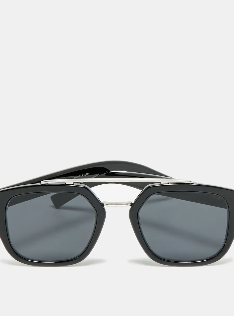 Dior Homme Black/Silver Fraction Tone 8072K Aviator Sunglasses