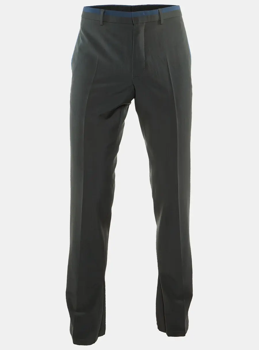 Dior Homme Grey Wool Contrast Detail Pants M