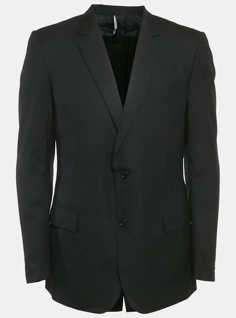 Dior Black Wool Regular Fit Blazer XL
