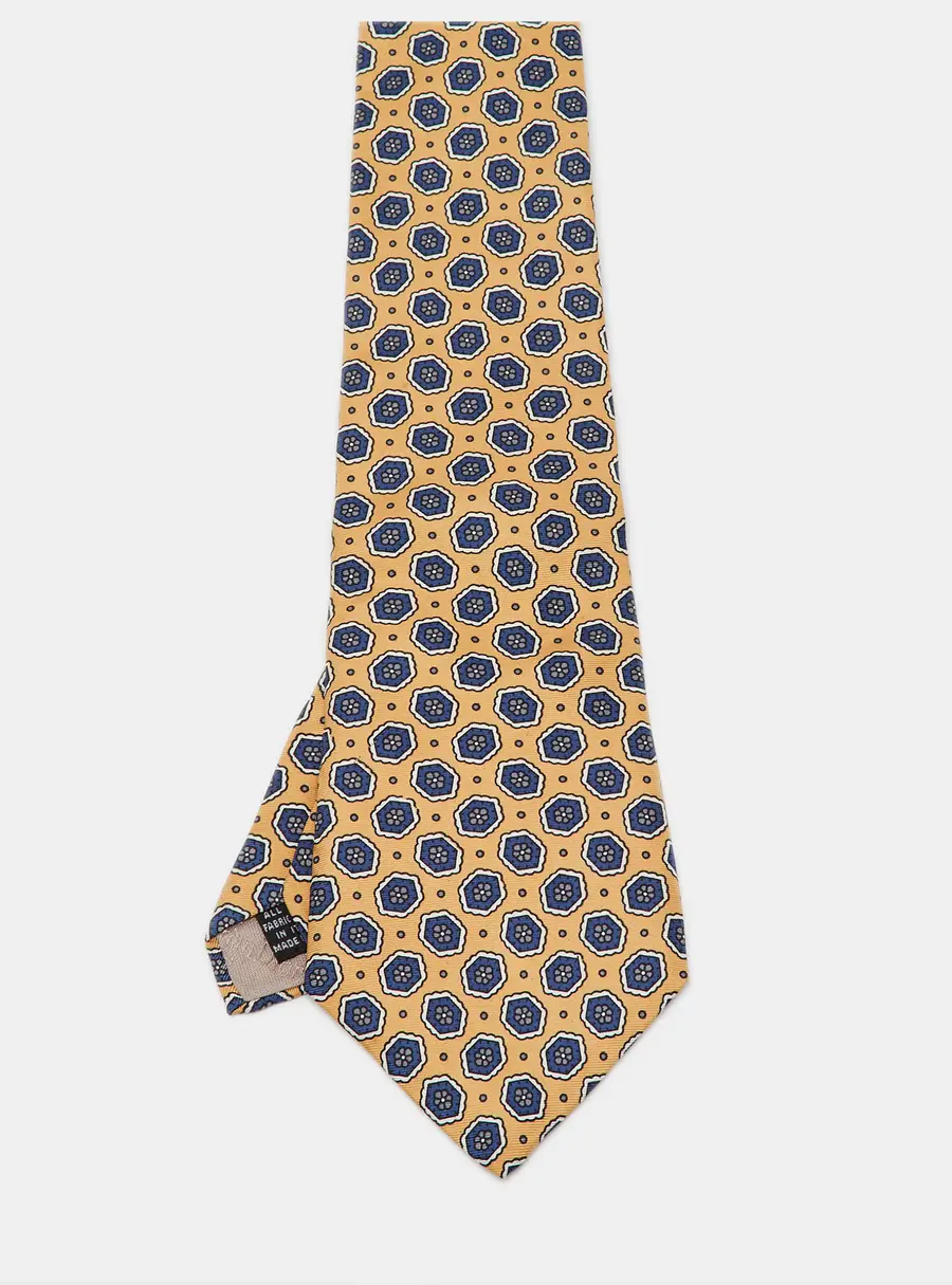 Dior Multicolor Vintage Printed Silk Traditional Tie
