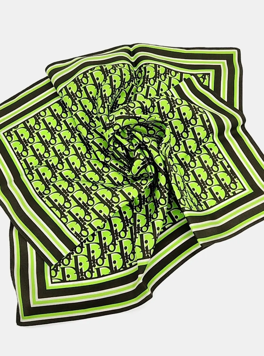 Dior silk scarf and scarf ring