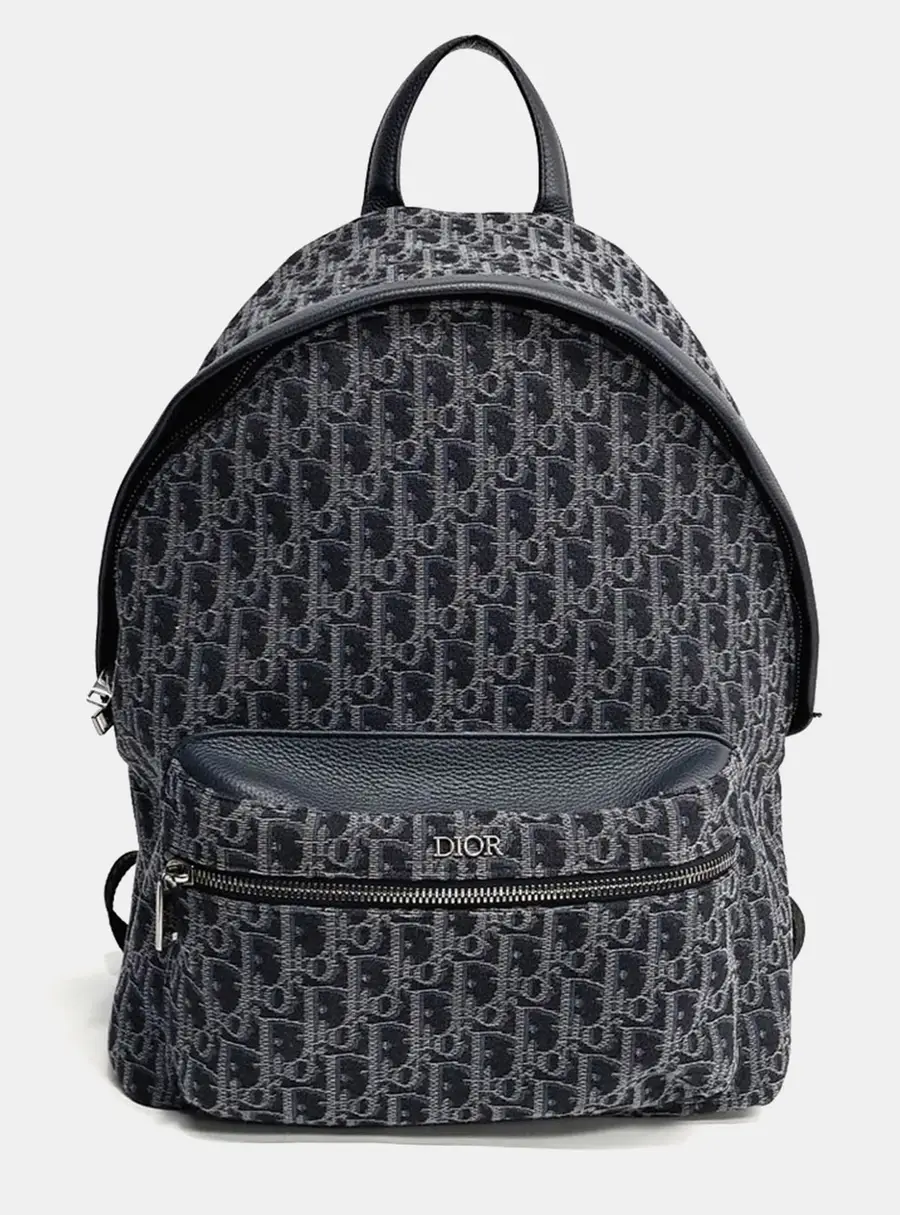 Dior Homme Oblique Navy Blue Fabric Backpack