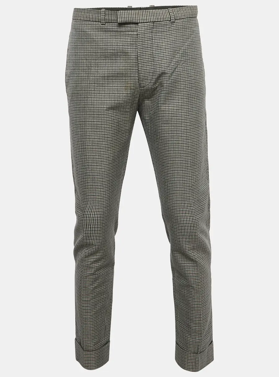 Diesel Black Gold Grey Houndstooth Pants L/Waist 36"