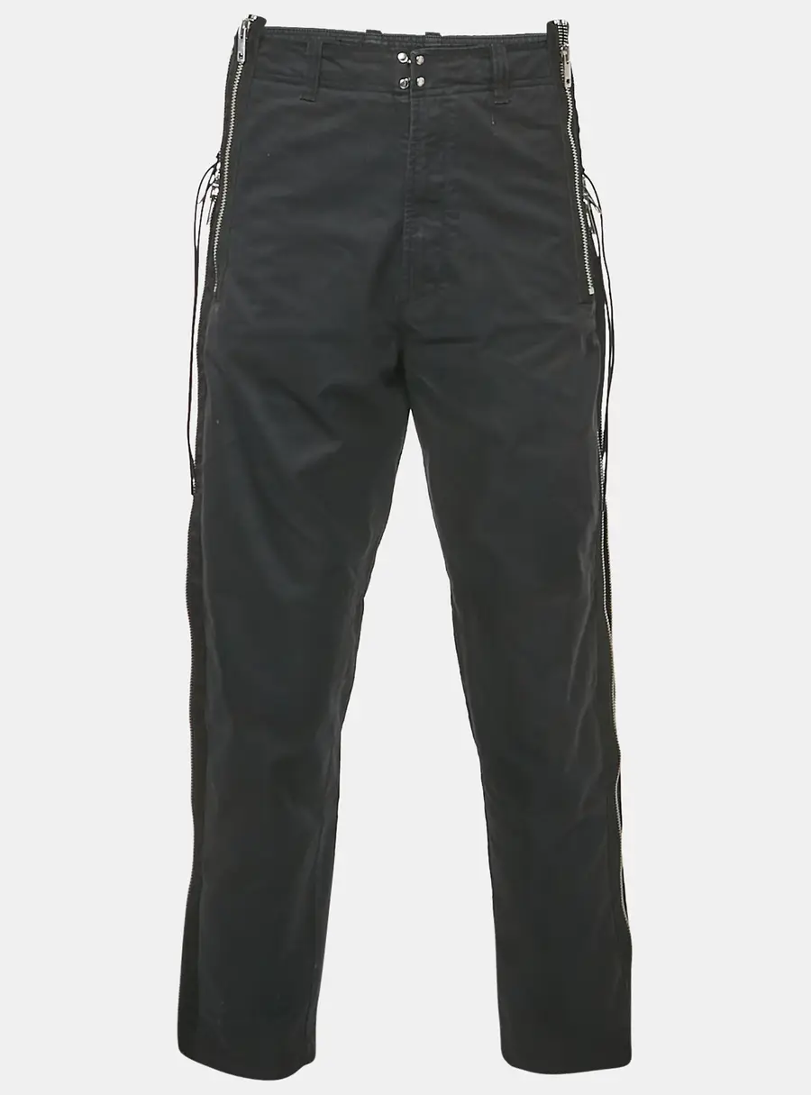 Diesel Black Denim Zip Detail Jeans L/Waist 34"