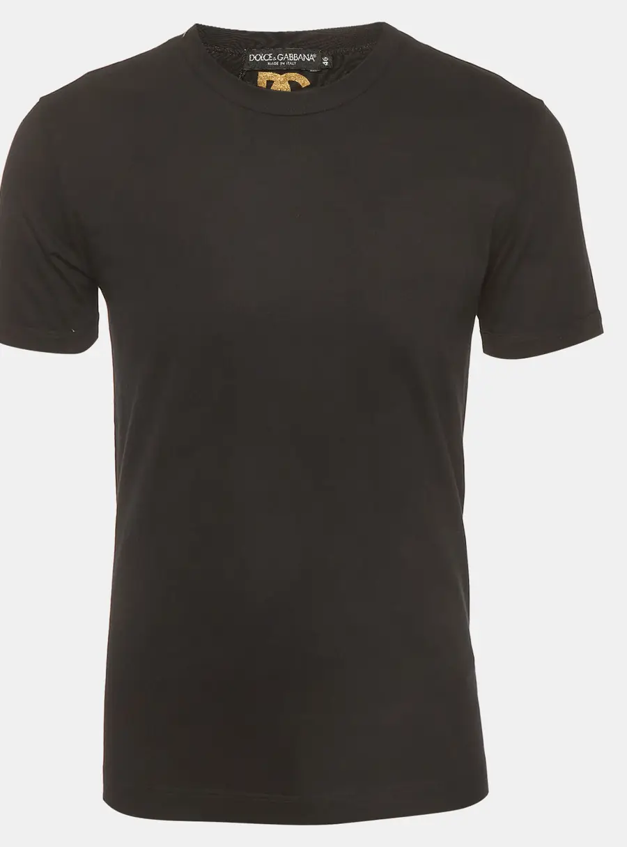 Dolce & Gabbana Black Jersey Crewneck T-Shirt S
