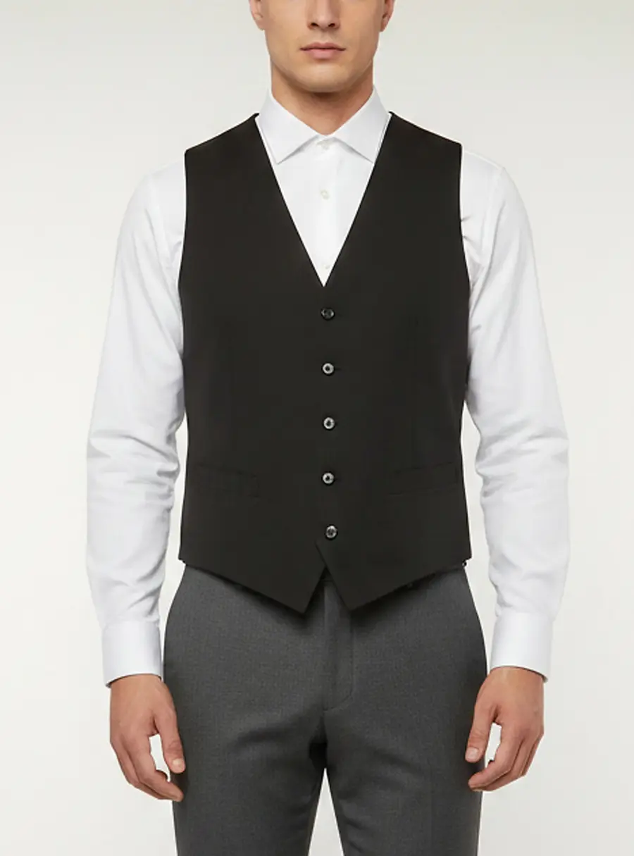 Dolce & Gabbana Black Gabardine Sleeveless Vest M