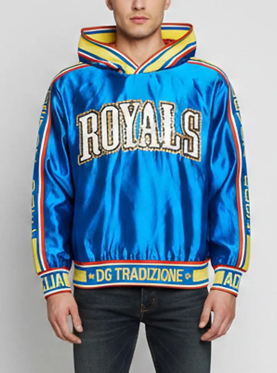 Dolce & Gabbana Multicolour Royals Embroidered Jersey Bomber Jacket XXS