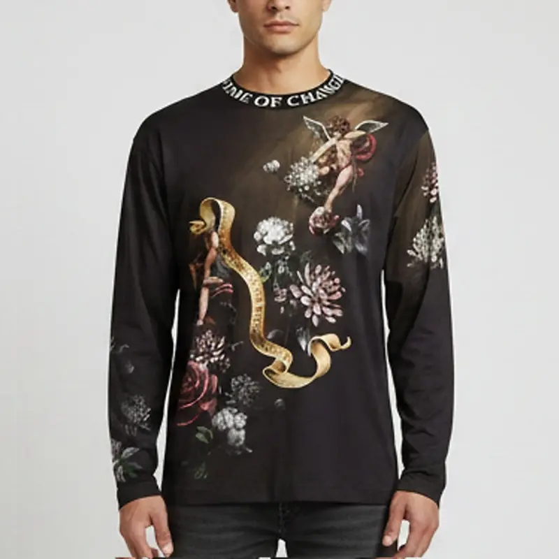 Dolce & Gabbana Multicolour Cherub and Floral Print Long Sleeve T-Shirt L