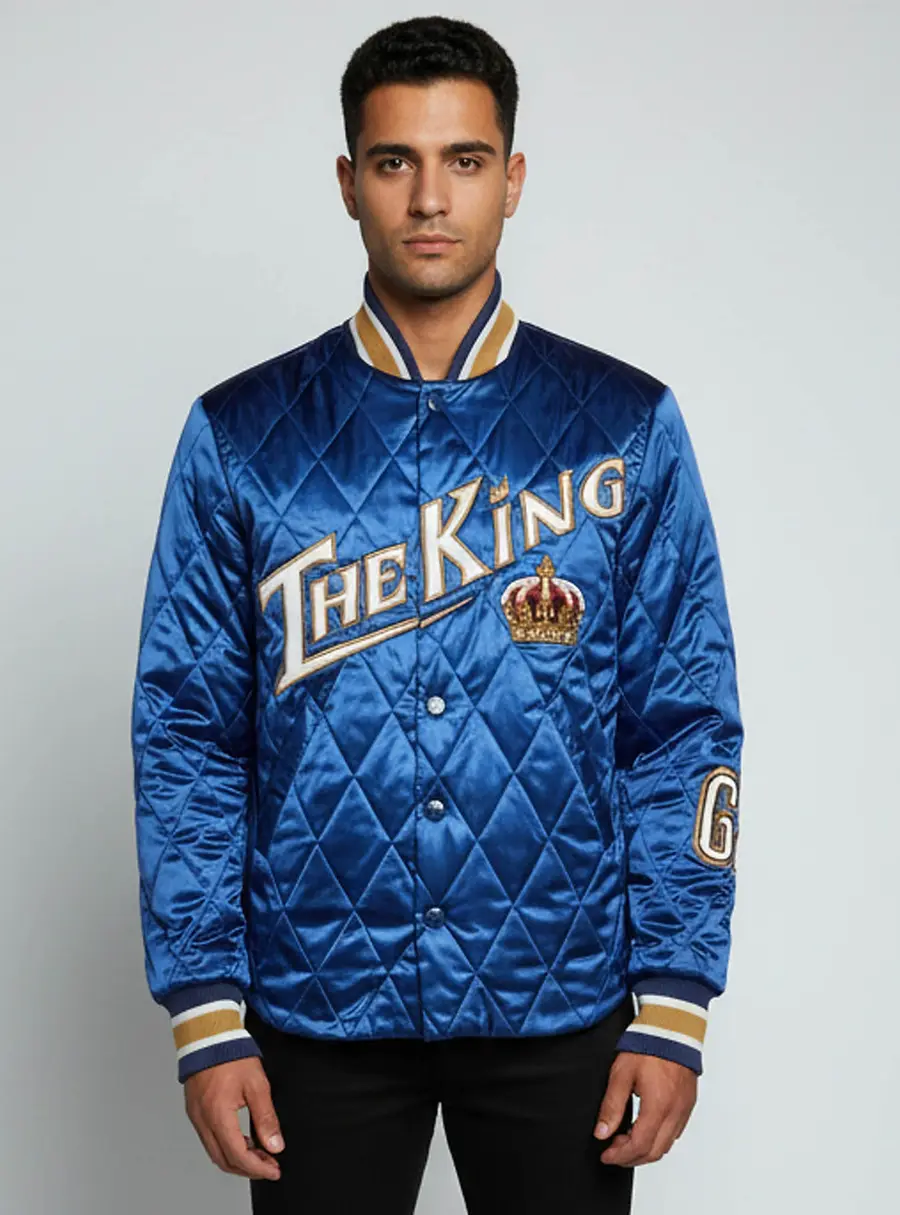 Dolce & Gabbana Blue Quilted Synthetic Patchwork Detail Bomber Jacket M