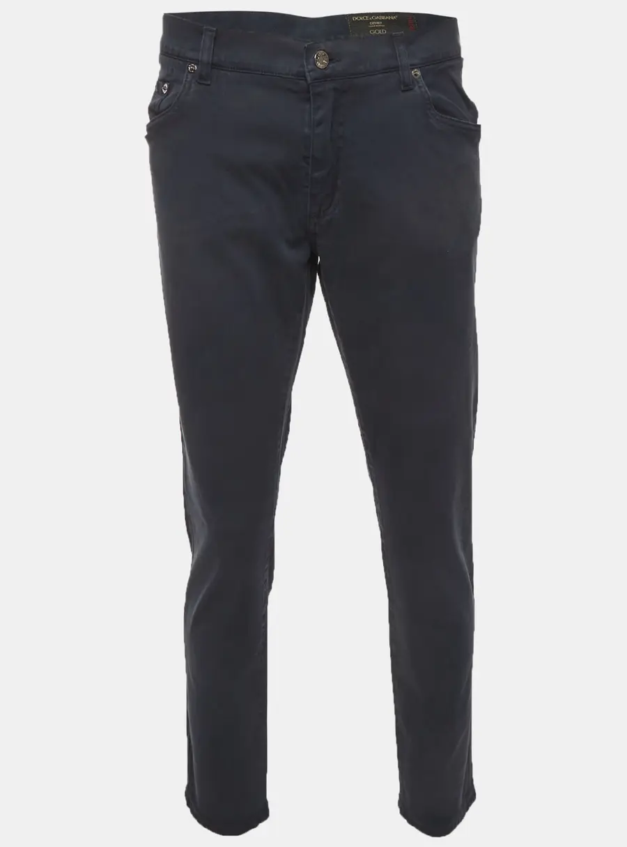 Dolce & Gabbana Navy Blue Stretch Denim Jeans XXXL/Waist 38"