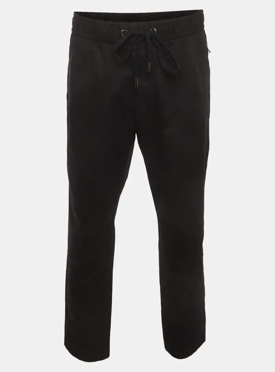 Dolce & Gabbana Black Logo Plaque Stretch Cotton Jogging Pants XXXXL
