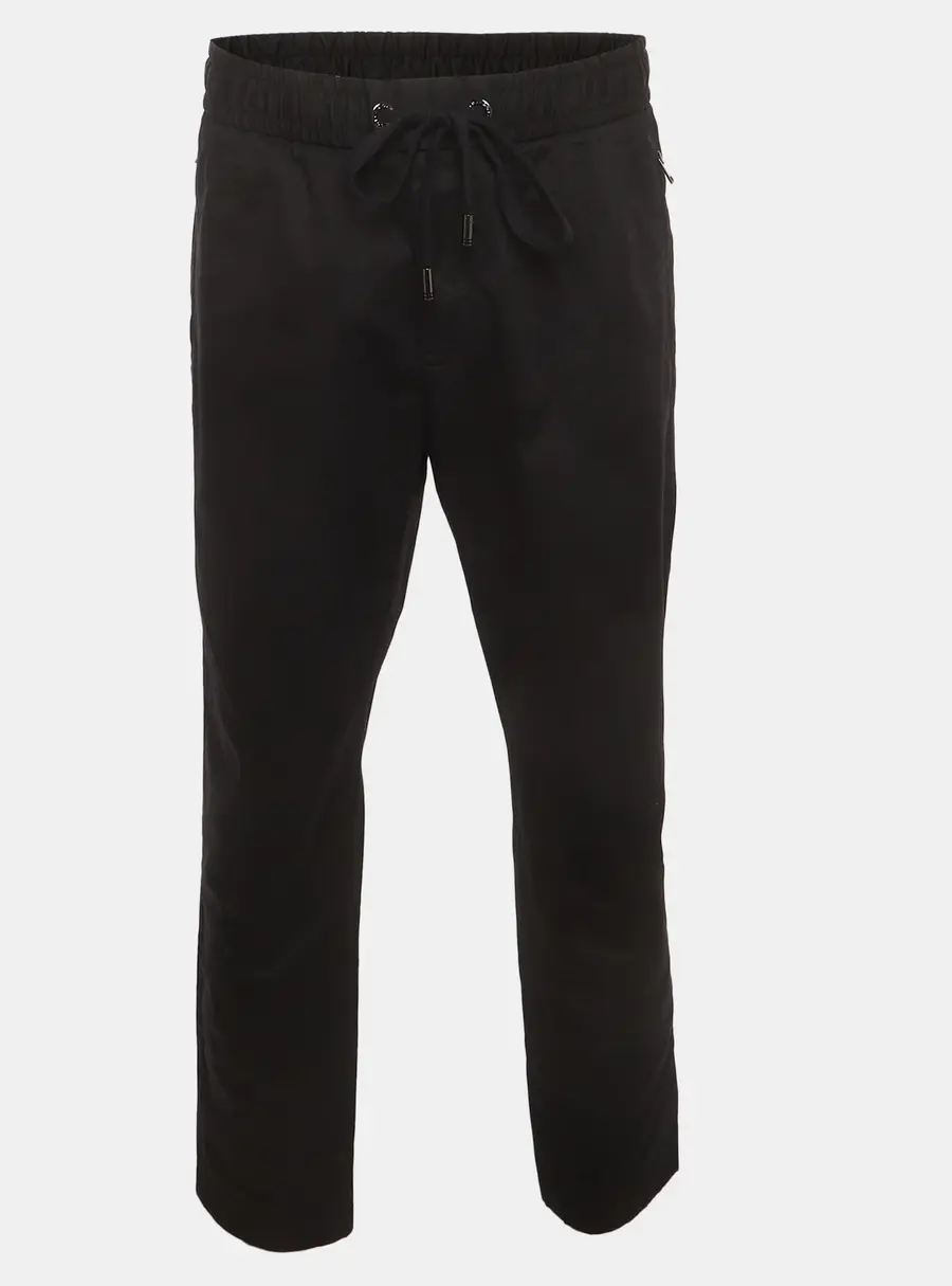 Dolce & Gabbana Black Logo Plaque Stretch Cotton Jogging Pants XXXL