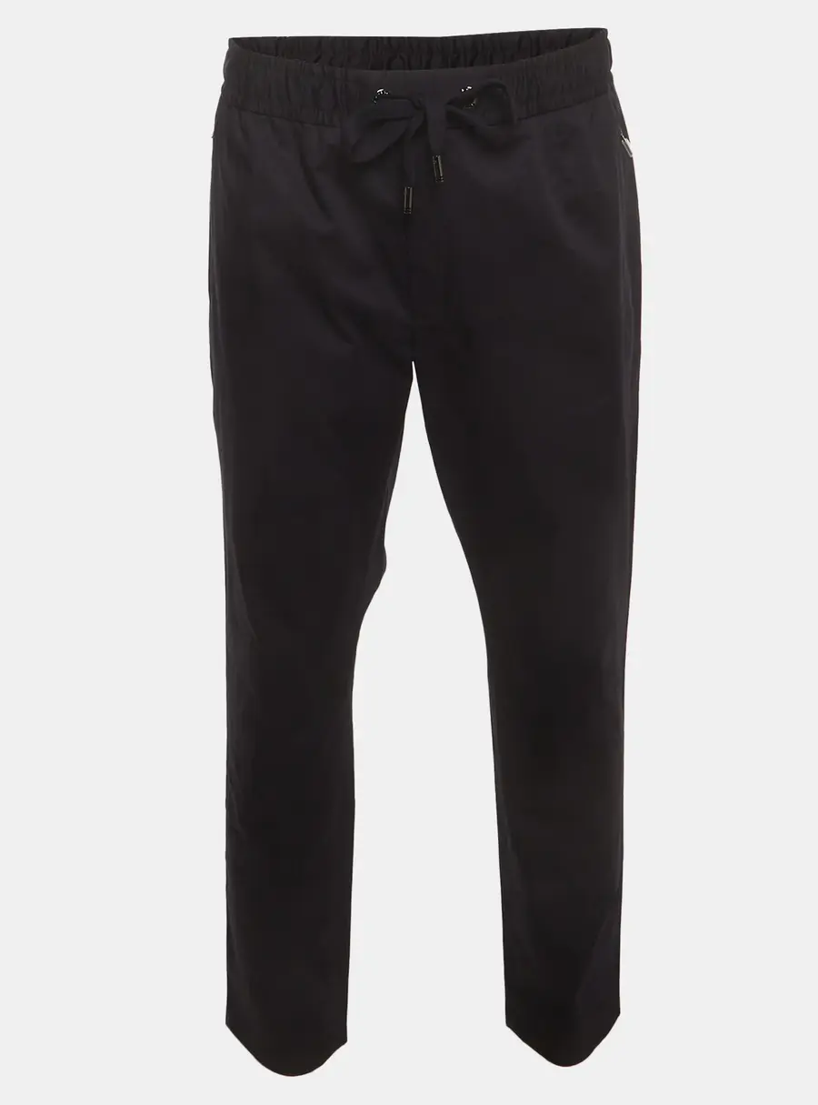 Dolce & Gabbana Navy Logo Plaque Stretch Cotton Jogging Pants XXXL